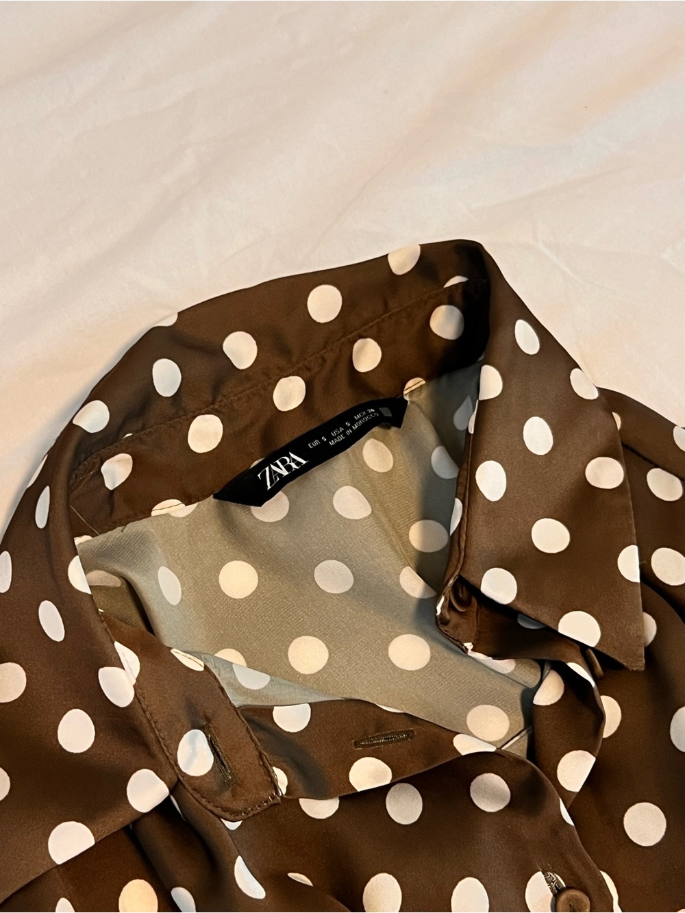 ZARA Polka Dot Button-Down Shirt